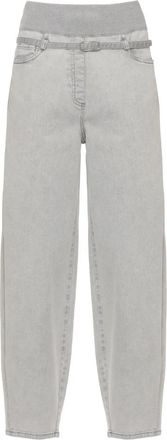 PANICALE Broek - Dames - Loose Fit Jeans - Grijs - 2XS - Katoen - Jeans