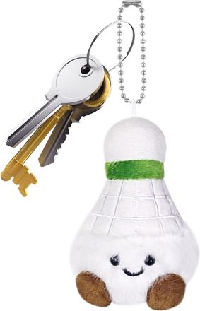 Generic Badminton Shuttlecock Plush Toy, Keychain Plush Charm, Small Plush Keychain, Soft And Adorable Design, Compact And Lightweight, Ideal For Boys And Gir
