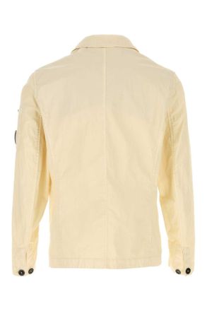C.P. Company Mens Cream Cotton Blend Blazer Frozendew Exterior: Nylon Maglieria