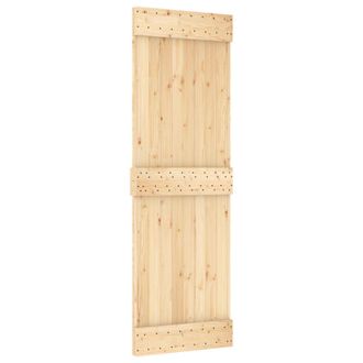 vidaXL Puerta Corredera Narvik Natural Y Negro 70 X 210 Cm (152,5 Cm) Vidaxl