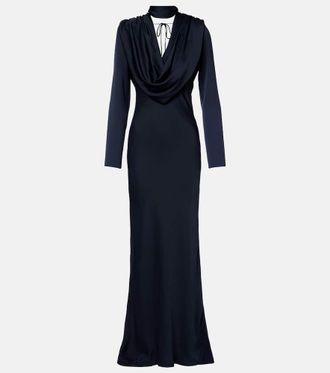 Rotate Scarf-detail draped gown