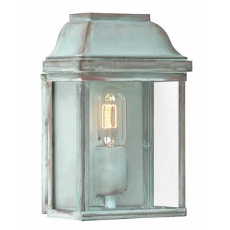 Netlighting Victoria 1 Light Outdoor Wall Lantern Light Verdigris IP44 E27 in Green