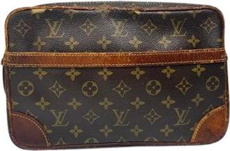 Louis Vuitton Pre-owned Clutch - Dames - Vintage Clutch - Bruin - ONE Size - Leer - Vintage