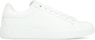 Dolce & Gabbana Portofino Leather Low-top Sneakers - Heren - Sneakers - Wit - 40 EU - Leer - Schoenen
