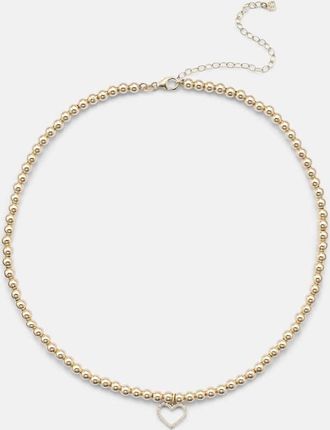 Sydney Evan Open Heart 14kt gold choker with diamonds