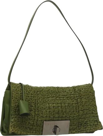 Celine Green Leather Shoulder Bag (Pre-Owned)
