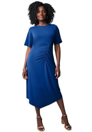 Jessica London Flutter Sleeve Midi Dress in Dark Sapphire at Nordstrom, Size Large