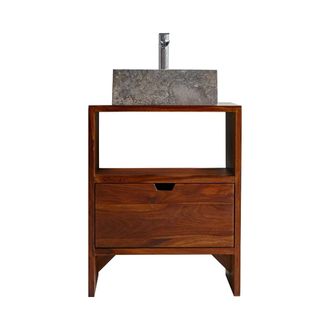 Tikamoon Mueble para lavabo de palisandro macizo de 60 cm