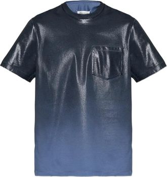 Maison Margiela T-shirt con taschino - Blu