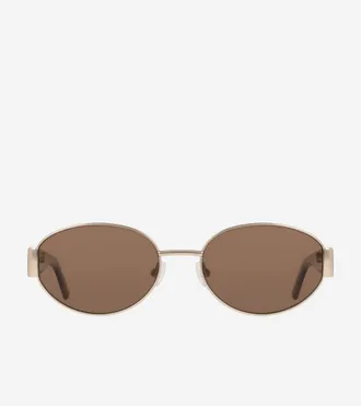 Cole Haan Womens Luxe Oval Sunglasses - Medium Pink