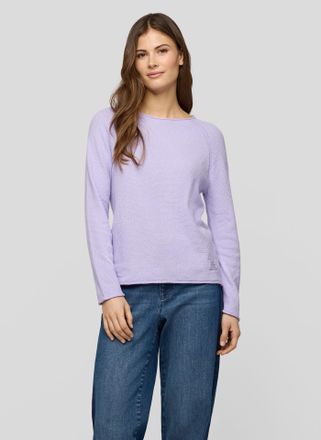 Rabe Rundhalspullover RABE, Damen, Gr. 38, flieder, Strick, Obermaterial: 60% Baumwolle, 40% Polyacryl, unifarben, regular fit normal, Rundhals, gerader Ab