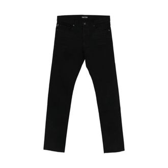 Tom Ford Jeans, Heren, Zwart, W30, Katoen, Jeans met logopatch