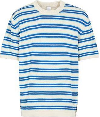 8 by YOOX STRIPED RECYCLED COTTON SWEATER