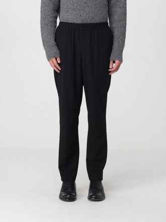 Ami Pantaloni slim fit in lana vergine con vita elasticizzata