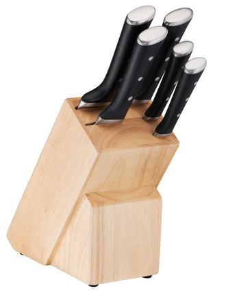 T-fal Juego De Cuchillos Acero Inoxidable Con Bloque De Madera