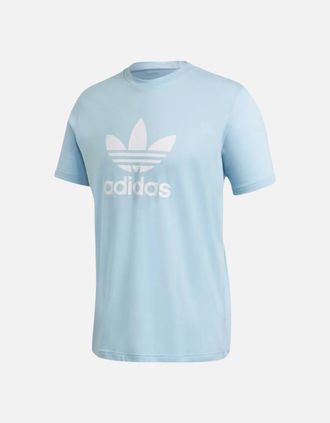 adidas Mens Adidas Originals Mens T Shirts Trefoil Logo California Retro Design Summer Tee - Blue - Size: 44