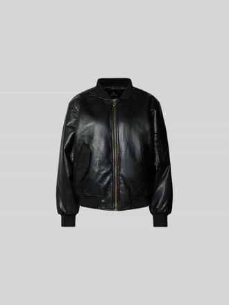 Anine Bing Regular Fit Jacke aus Leder-Mix in Black, Gr&ouml;&szlig;e L