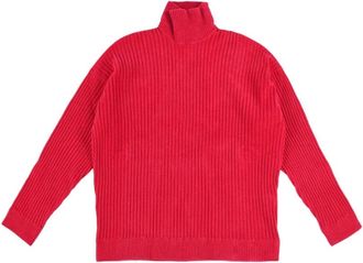 BONSAI Hoodies & sweatvesten, unisex, Rood, S, Katoen, Woven Knit High Neck Sweater