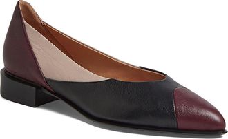 Django & Juliette Emberta Pointed Toe Flat in Burgundy Multi Leather at Nordstrom, Size 41