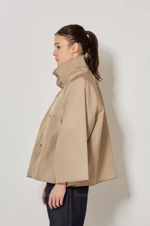 Sofie D'Hoore Stand Collar Cape Jacket - Beige