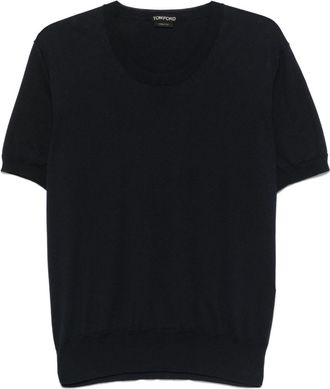 Tom Ford T-shirt a maglia fine - Blu