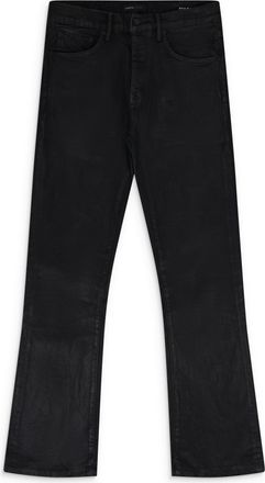 Purple Black Coated Flare Jeans