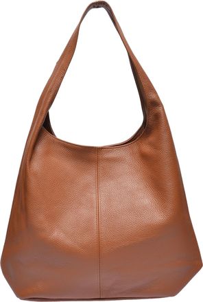 Anna Luchini Brown Rundleer Tas