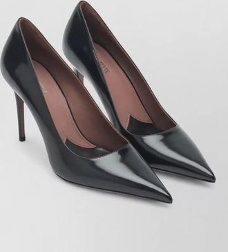 PARIS TEXAS pointed toe pumps glossy finish design
