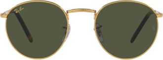 Ray-Ban New Round Green Unisex Sunglasses RB3637 919631 50