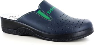 Easywalk 300 Leather Slip-on Womens Ladies Mule Clogs Slippers Shoes, Blue, EU 41, UK 7.5