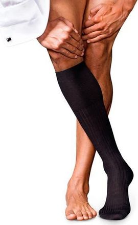 Falke No. 7 Merino Wool Luxury Dress Socks in Black at Nordstrom, Size Medium