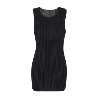 Issey Miyake Short Dresses, female, Black, 2XL, Elegant Woman Dress Fashion