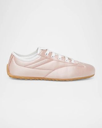 Alexander McQueen Boxe Satin Low-Top Sneakers