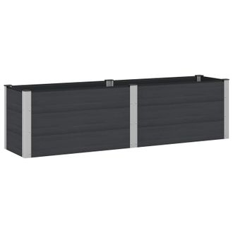 vidaXL Arriate Elevado Negro 200 X 50 X 54 Cm Vidaxl
