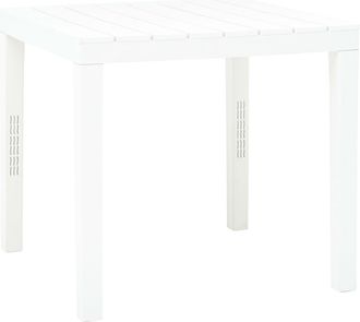 vidaXL Mesa De Jard&iacute;n De Pl&aacute;stico Blanco 78x78x72 Cm Vidaxl