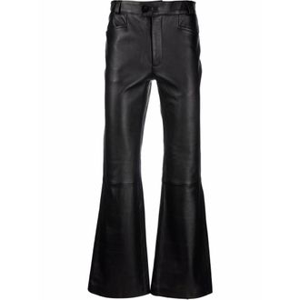 Ernest W. Baker Leather Flare-leg Trousers