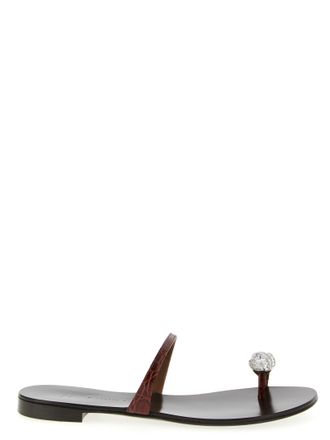 Giuseppe Zanotti Icon Ring Sandali Marrone-Donna