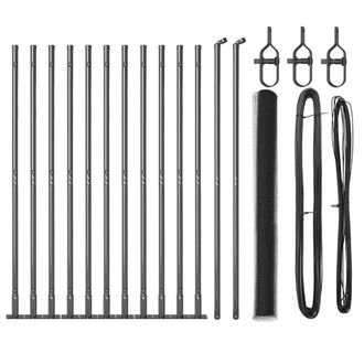 Berkfield Home Hexagon Fence Grey 1.6 x 25 m Steel