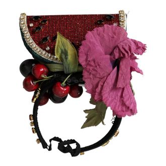 Dolce & Gabbana Kristal Watermeloen Haarband - Dames - Haaraccessoires - Veelkleurig - ONE Size - Polyester - Accessoires