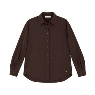 Yes-Zee Camicia Over - Dames - Overhemden - Bruin - XS - Katoen - Overhemden