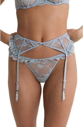 Etam Beloved Porte Jartelle Lace Garter Belt in Oxygen at Nordstrom, Size Medium