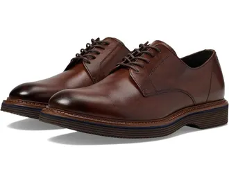 Johnston & Murphy Jenson Derby Mens Brown Leather Plain Toe Shoes HAWK1617