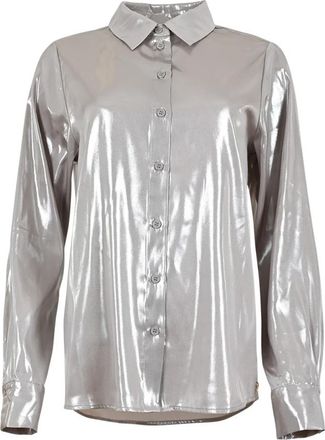 Maicazz Ritah Blouse - Dames - Overhemden - Grijs - XL - Leer - Overhemden