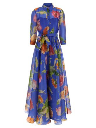 Carolina Herrera Blue Trench coat dress