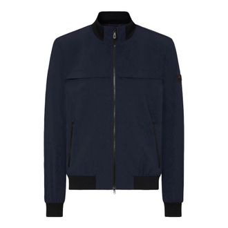 Peuterey Bomber Jackets, male, Blue, Size: XL Zipped Jacket