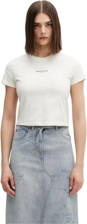 Maison Kitsun&eacute; Baby T-shirt - Dames - T-shirts - Beige - XS - Katoen - Tops