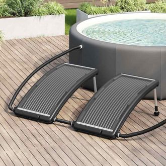 vidaXL Pannelli Solari Termici Curvi per Piscina 2 pz 110x65 cm - Vidaxl