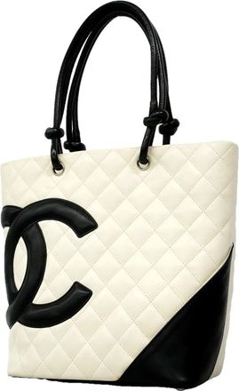 Chanel White Leather Tote Bag (Pre-Owned)