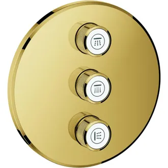 GROHE V&aacute;lvula Oculta Triple Smart Control 29122 Fms Redondo Dorado Brillante