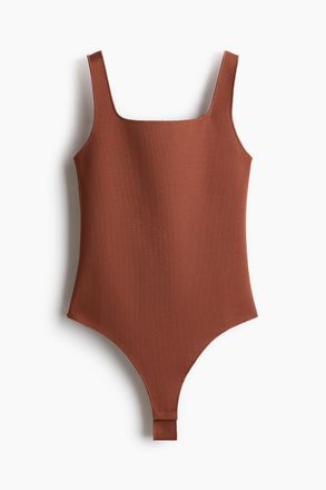 H&M Stringbody aus Interlock-Jersey - Braun